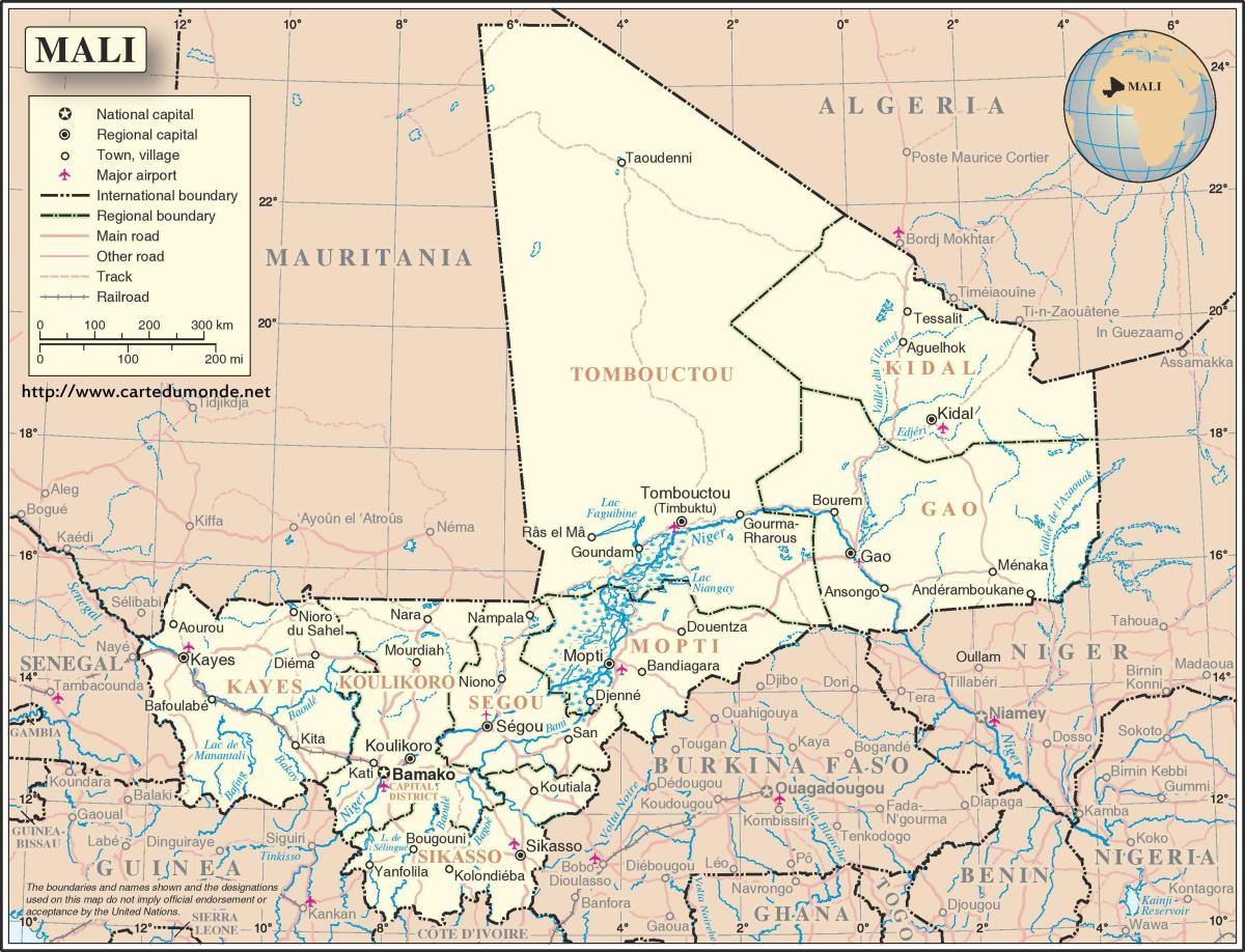 mapa ng Mali