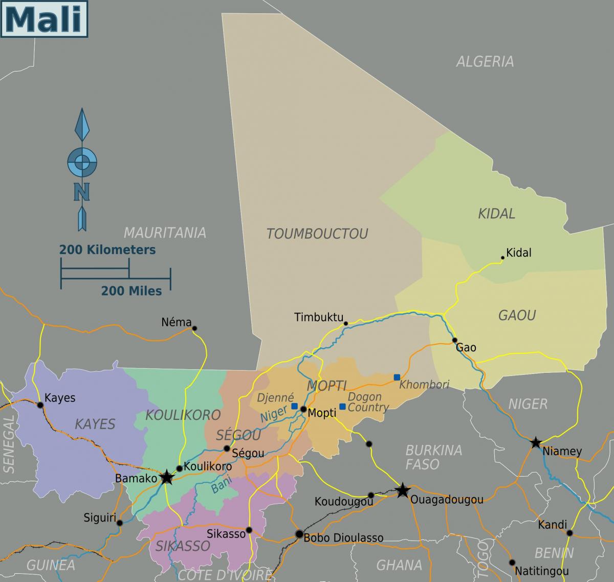 Mali heograpiya mapa